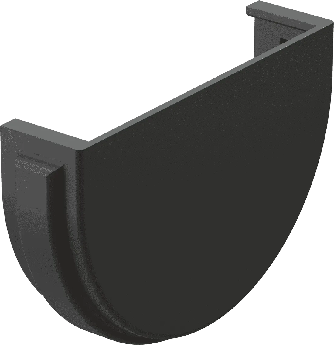 Заглушка жёлоба d120 мм Docke Premium, Графит (RAL7024)