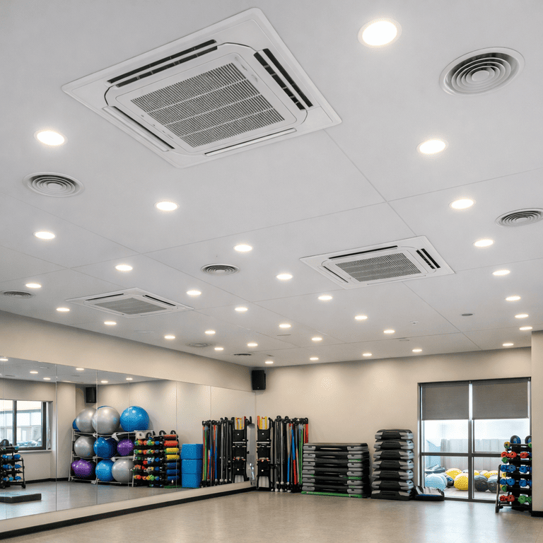 натяжной потолок с точечными светильниками с точечными светильниками