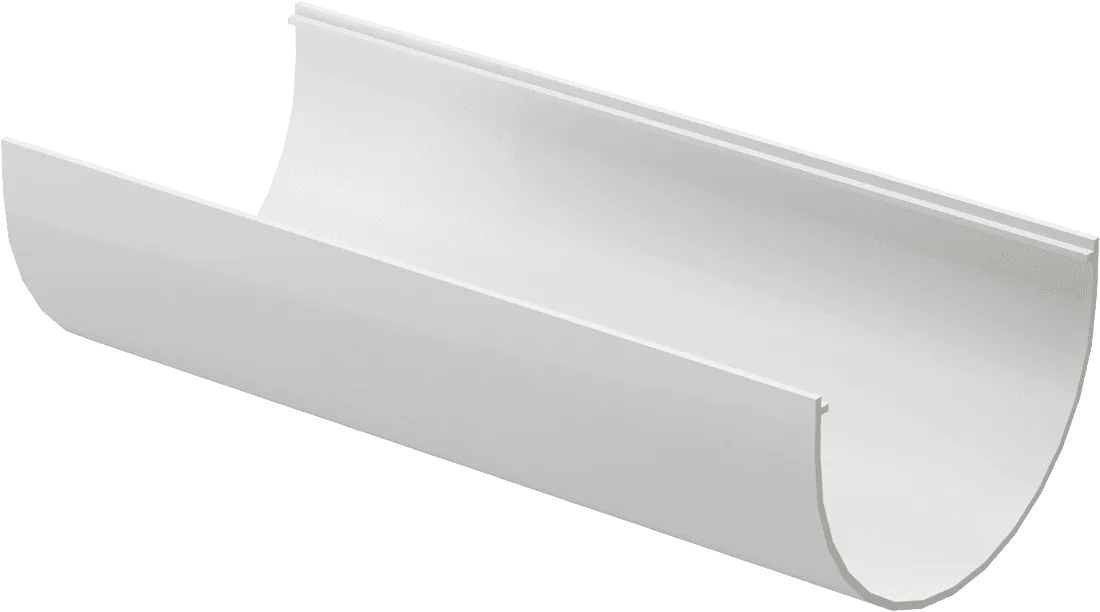 Жёлоб водосточный d120 мм Docke Premium 3000 мм, Пломбир (RAL9003)