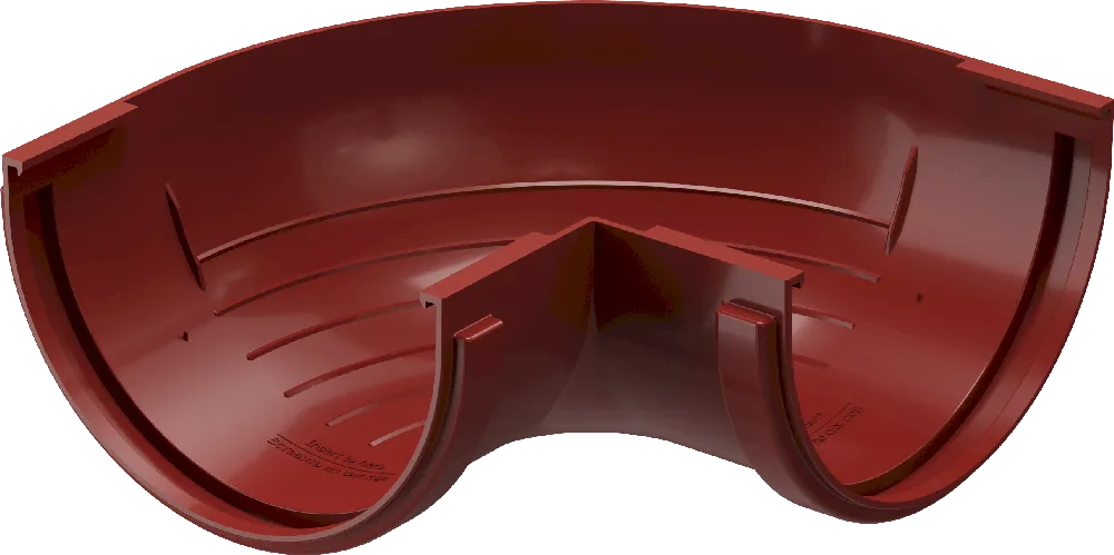 Угол жёлоба внешний 90° d120 мм Docke Standard, Красный (RAL3005)