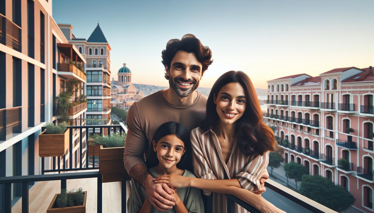 Почему всё больше иностранцев выбирают жизнь в Грузии Счастливая пара у окна апартаментов с видом на море в Грузии