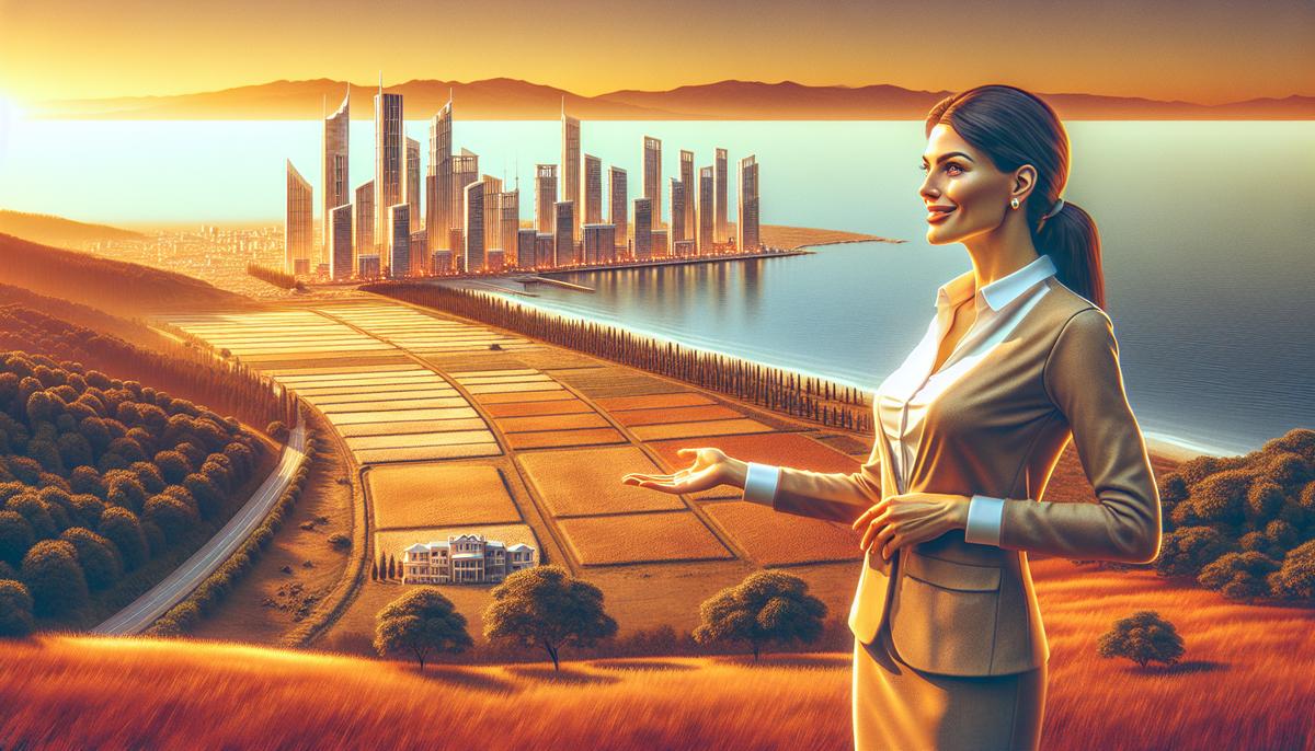 Участок земли рядом с Батуми, вид на город и море