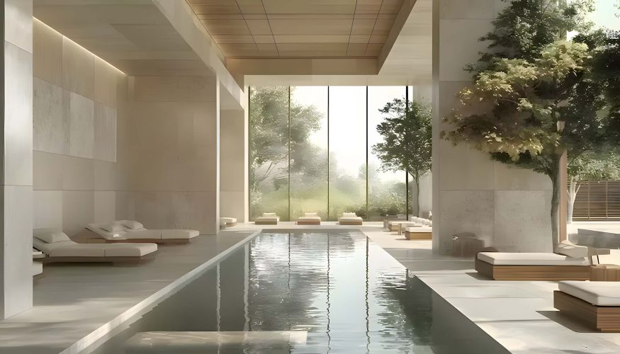The indoor pool at Grand Polo Club & Resort, Dubai Investment Park-2