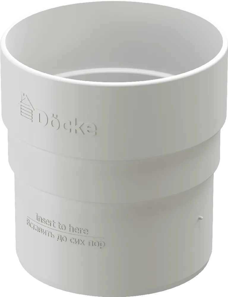 Муфта трубы d80 мм Docke Standard, Белый (RAL9003)