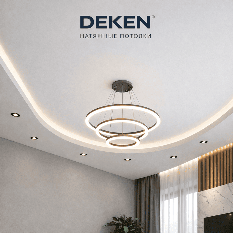 натяжной потолок с точечными светильниками с точечными светильниками