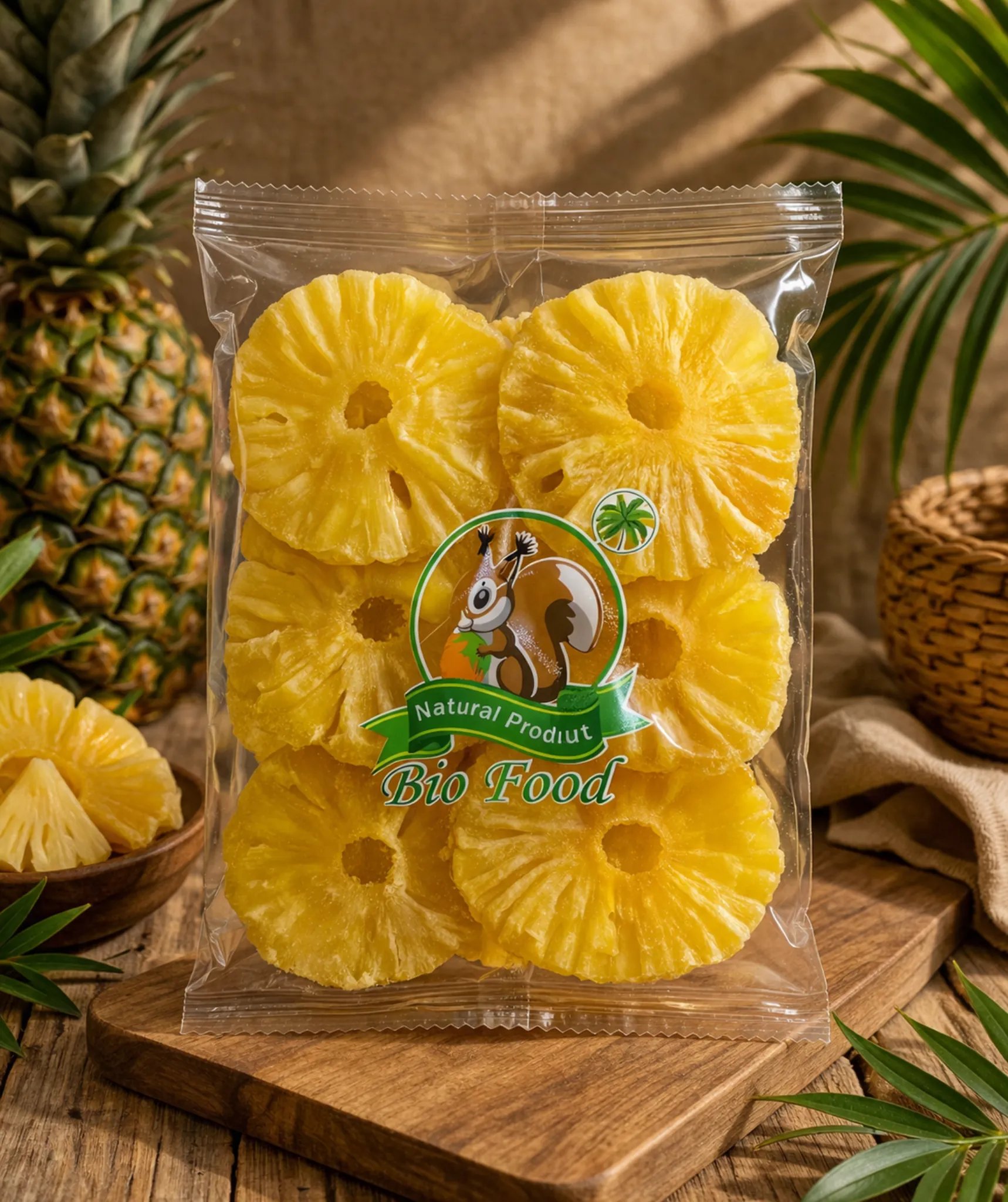 Ананас сушенный, кольцо, упаковка