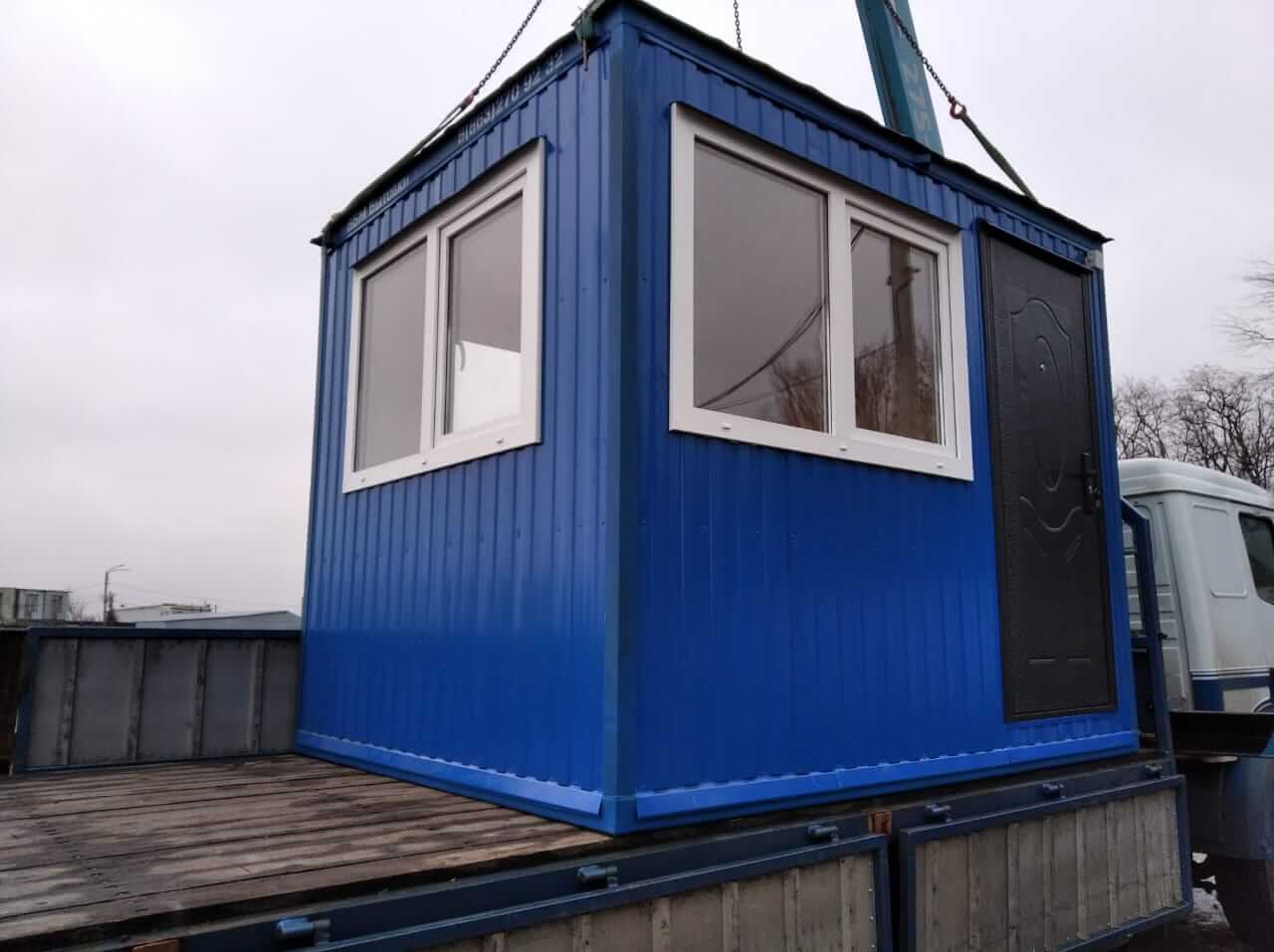 Пост охраны из бытовки фото