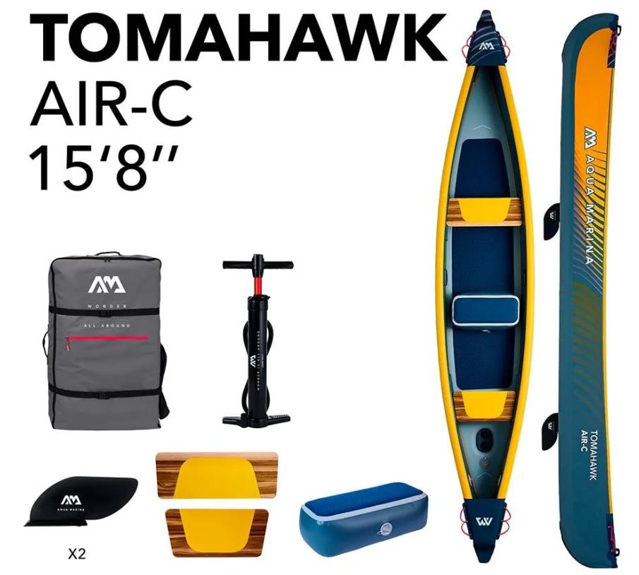 Надувной каяк aqua marina tomahawk air-c 15'8 2025