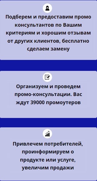 Описание организации промо консультации 1