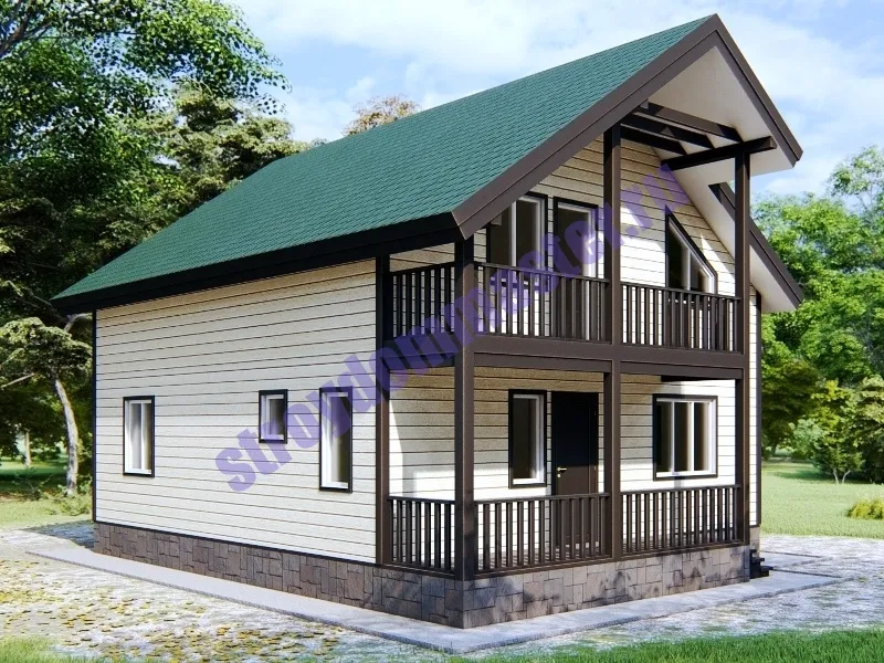 Каркасный дом ГРАФ 8Х10