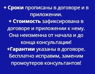 Условия предоставления услуг промоутеров консультантов по договору