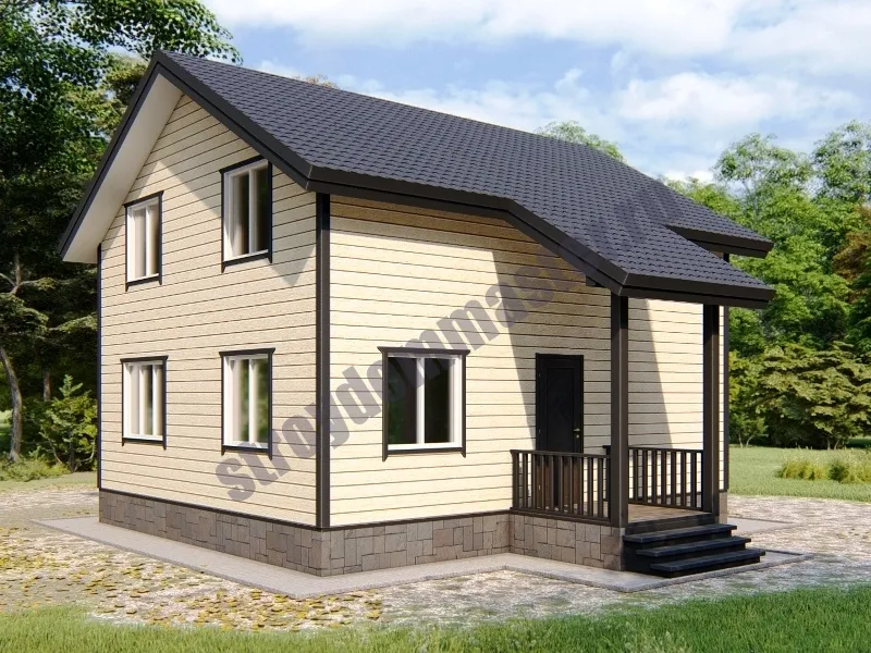 Каркасный дом СНЕЖАНА 7Х8