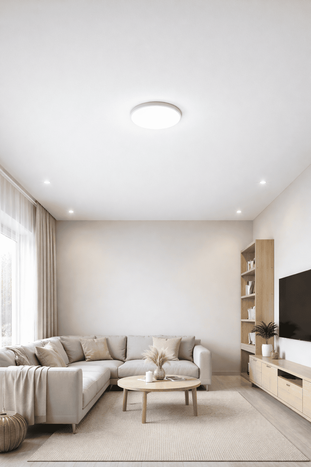 натяжной потолок с точечными светильниками с точечными светильниками