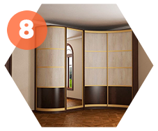 Радиусные двери-купе