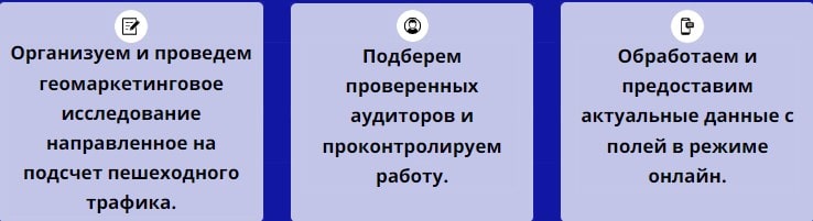 Описание организации замера пешеходного трафика