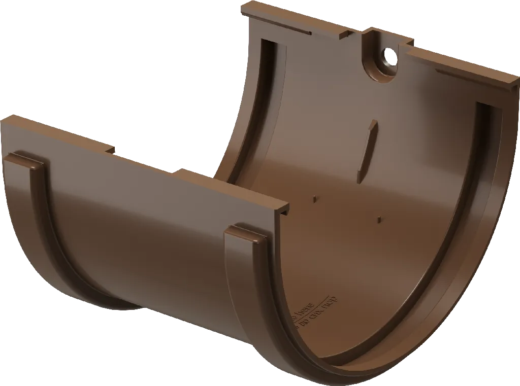 Соединитель желобов d120 мм Docke Standard, Светло-коричневый (RAL8017)
