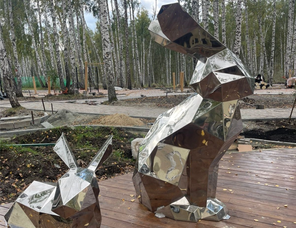 Полигональная фигура Зайцы