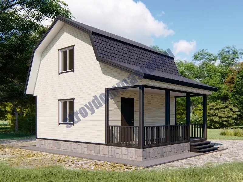 Каркасный ДУБРАВА 6×8