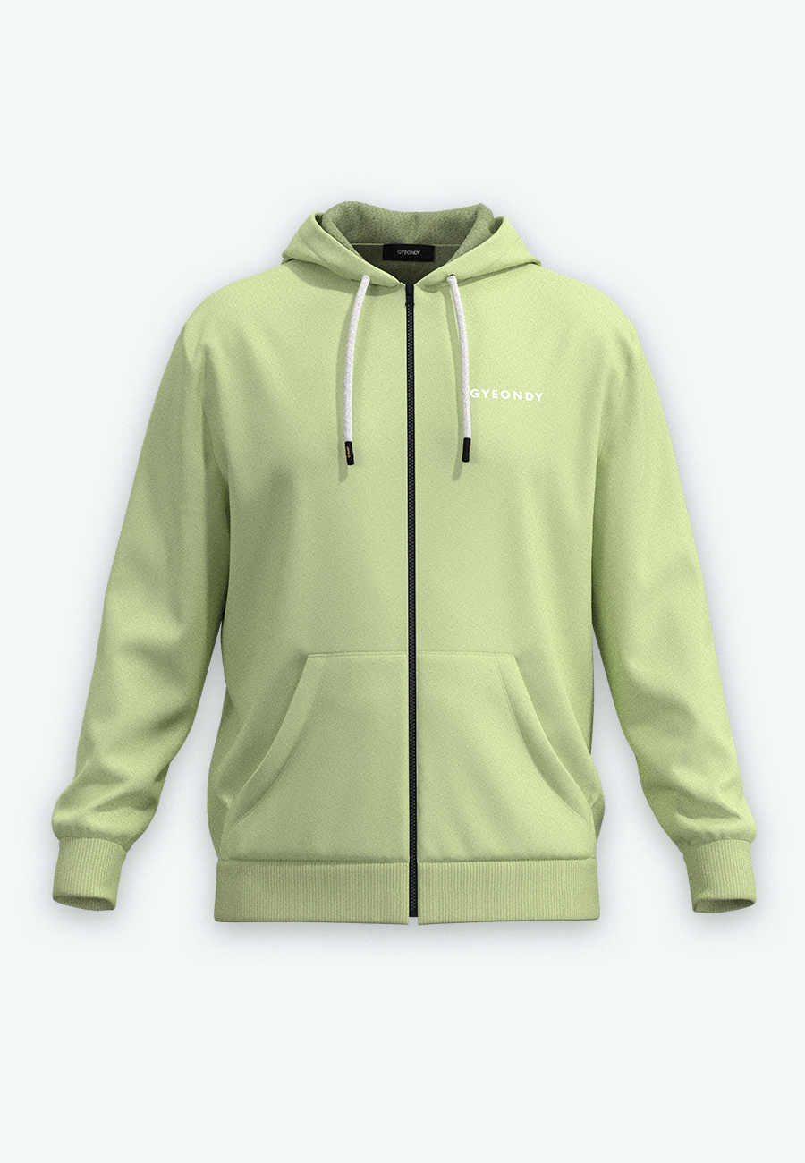 Худи на молнии мужской Худи на молнии цвет фисташковый