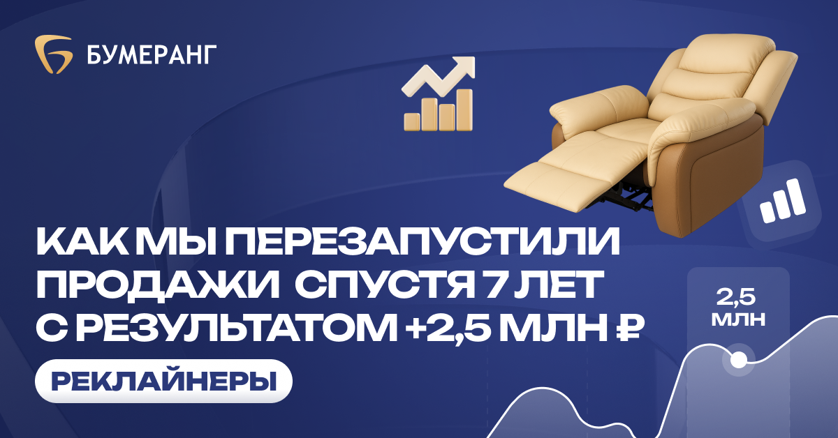 Как мы перезапустили продажи реклайнеров для салонов — спустя 7 лет и с результатом +2,5 млн ₽