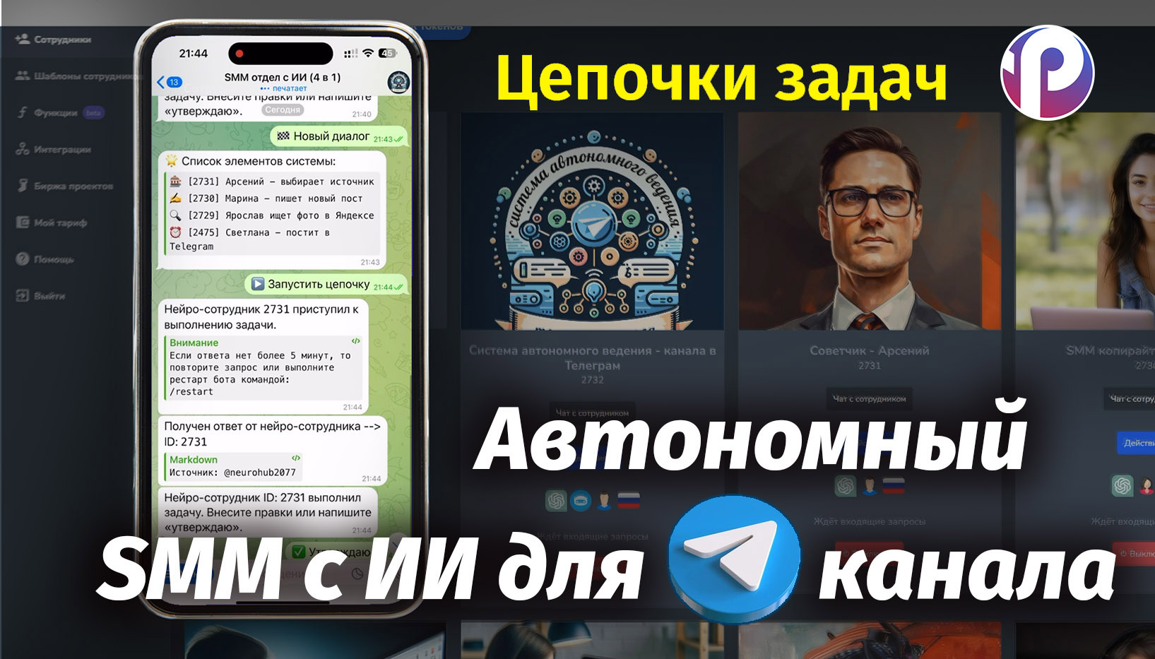 Собираем КОМАНДУ БОТОВ c ИИ для одной задачи. Автоматическая система ведения Телеграм канала (1 часть)