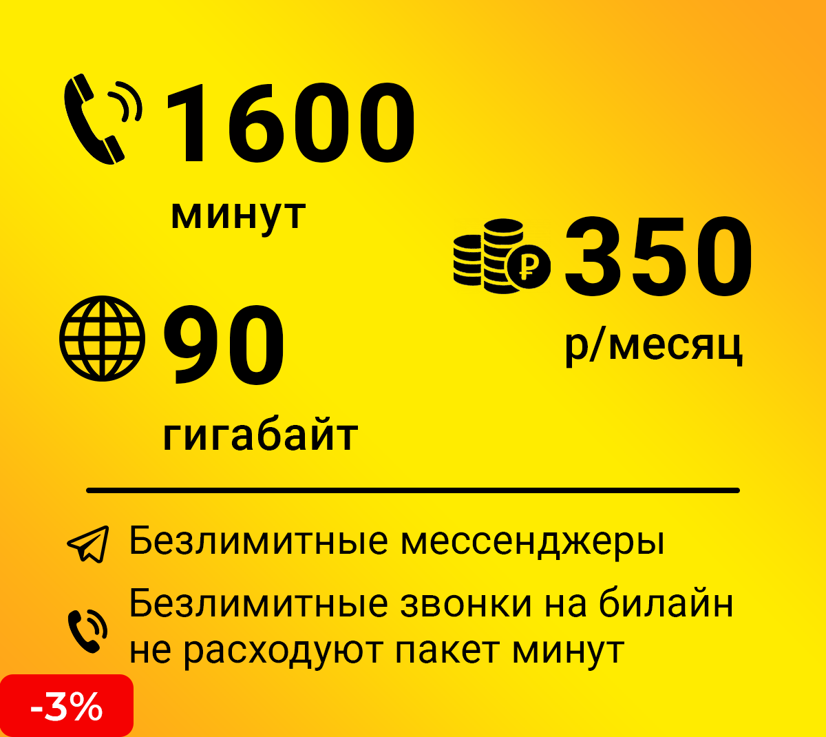 Недорогой тариф билайн