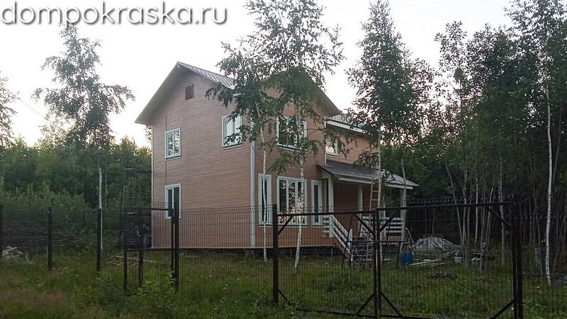 Результат работ по покраске дачного дома Викинг 7х9,5 