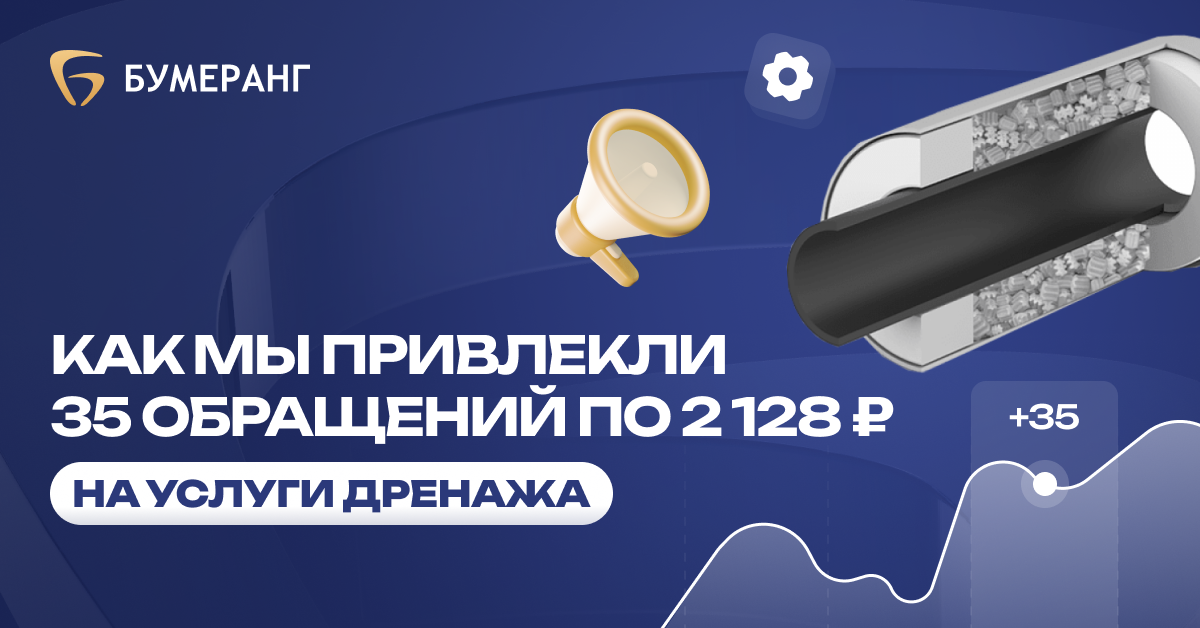 Как мы привлекли 35 заявок за 2 месяца с стоимостью 2 128₽ для компании по дренажу участков Как мы привлекли 35 заявок за 2 месяца с стоимостью 2 128₽ для компании по дренажу участков