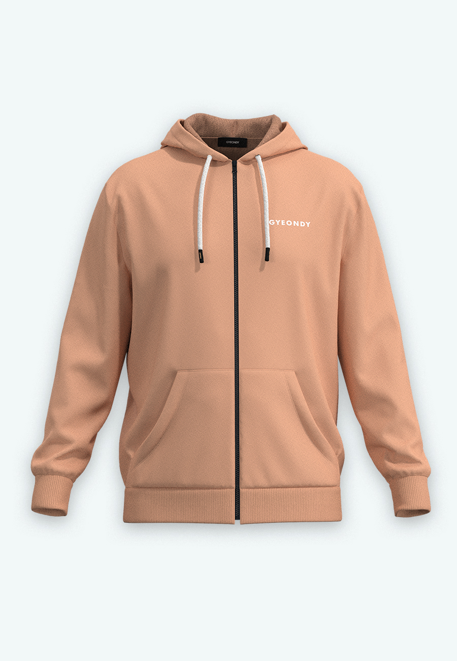 Худи на молнии мужские Худи на молнии цвет бежевый