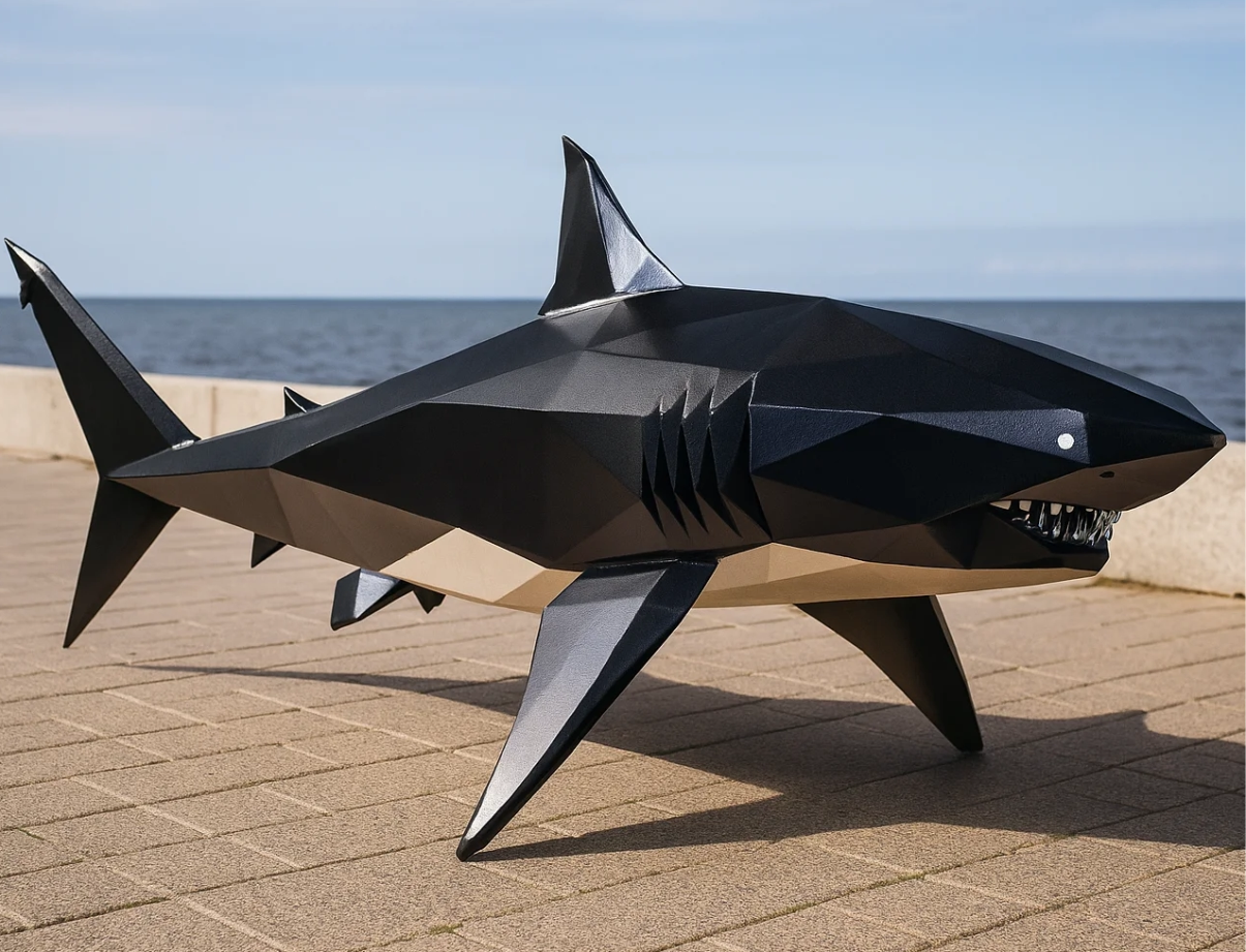 Полигональная фигура Акула