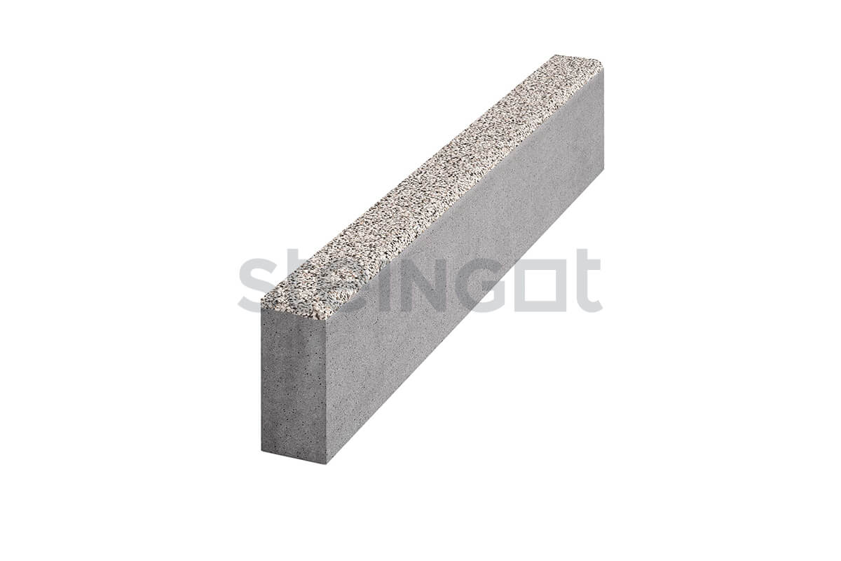 Бордюр Садовый 1000*200*80 Bianco Nero — плитка цвета Белый с фактурой 'Садовый', вид 1