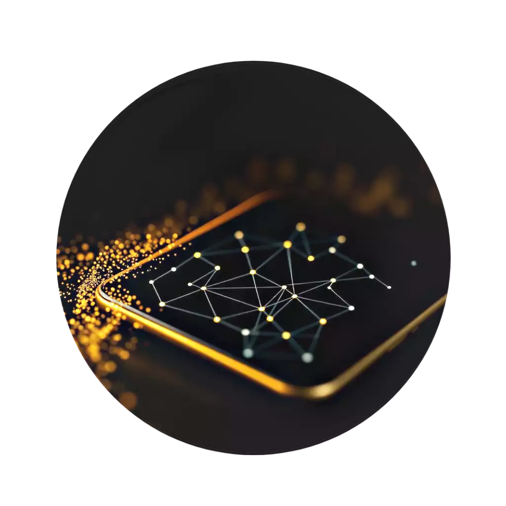 Сеть на экране смартфона - статья об омниканальном маркетинге