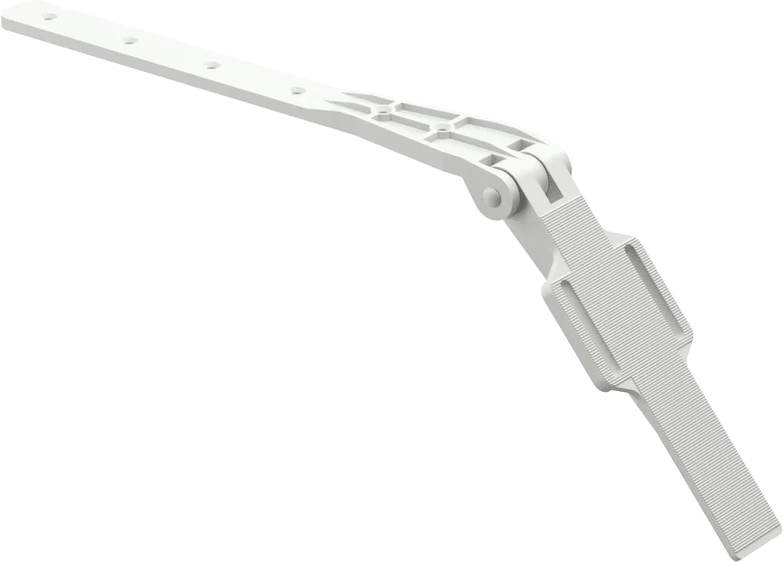 Крепление регулируемое для кронштейна жёлоба d85 мм Docke Premium, Пломбир (RAL9003)