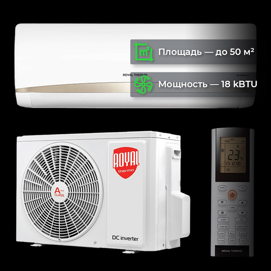 Кондиционер Royal Thermo Perfecto DC RTPI-18HN8 купить