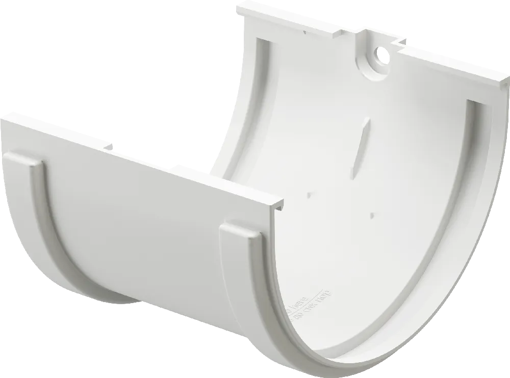Соединитель желобов d120 мм Docke Standard, Белый (RAL9003)