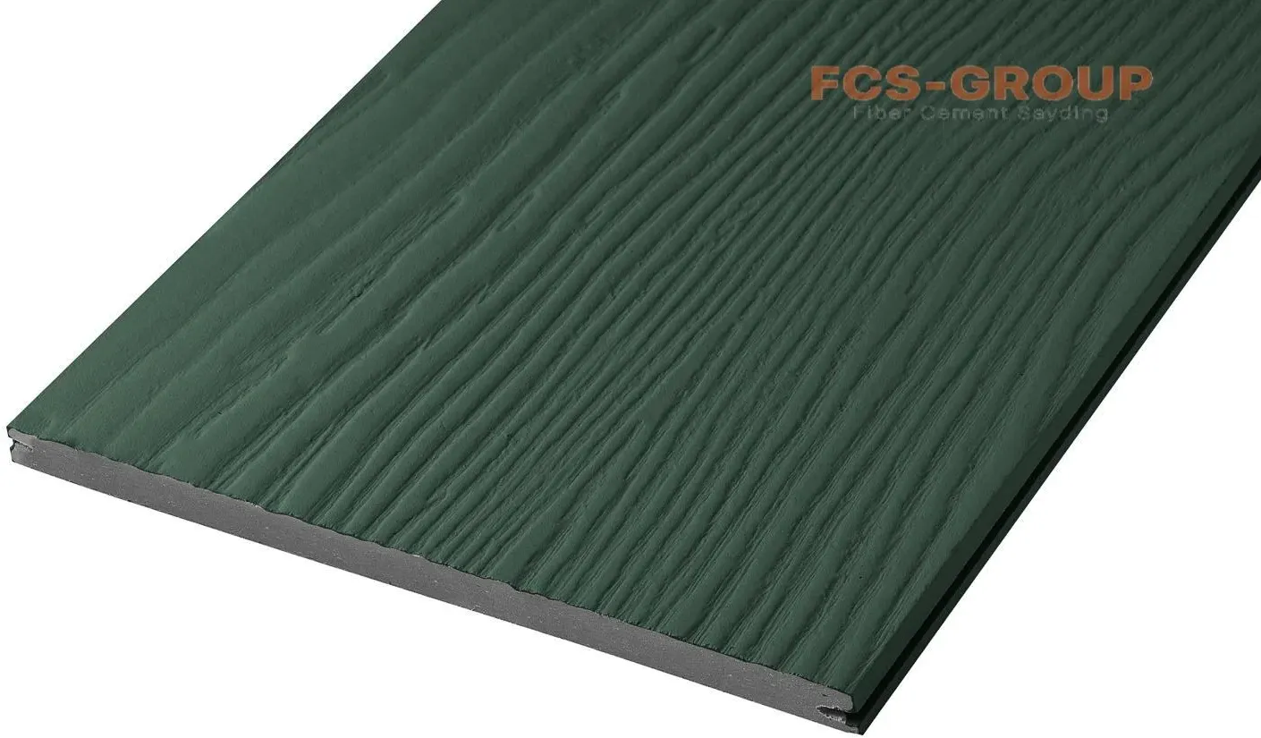 Фиброцементный сайдинг FCS Wood Line, 3000х190х10 мм, F31 Зеленый океан