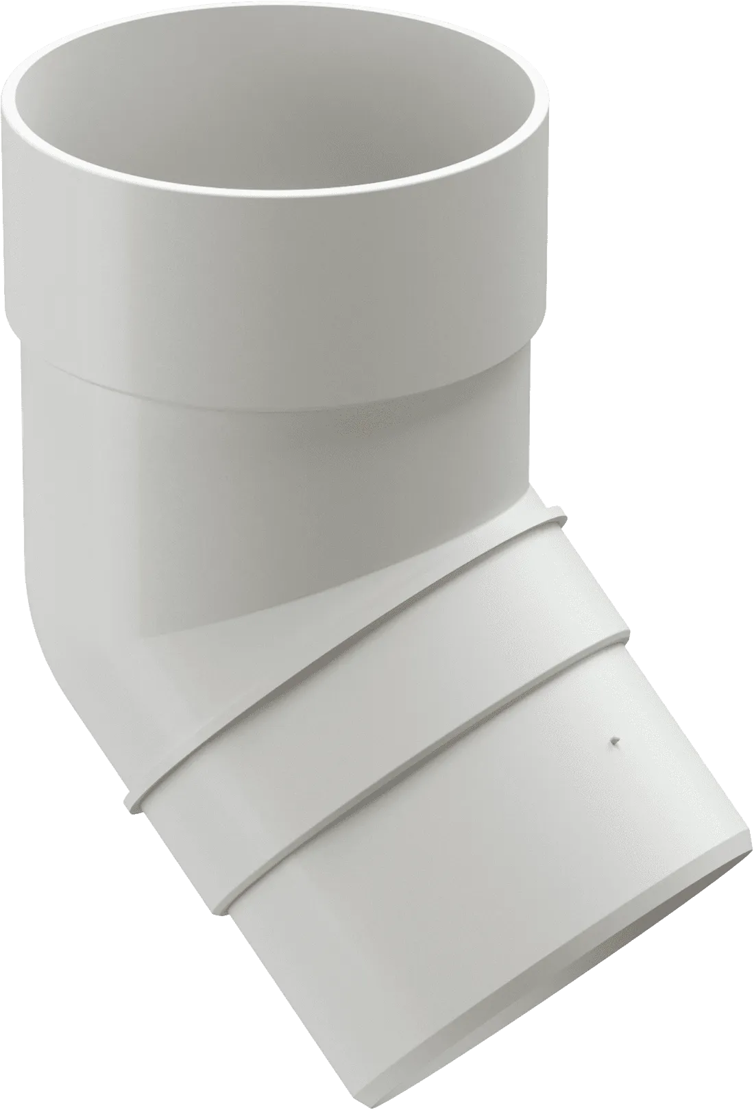 Колено 45° d85 мм Docke Premium, Пломбир (RAL9003)