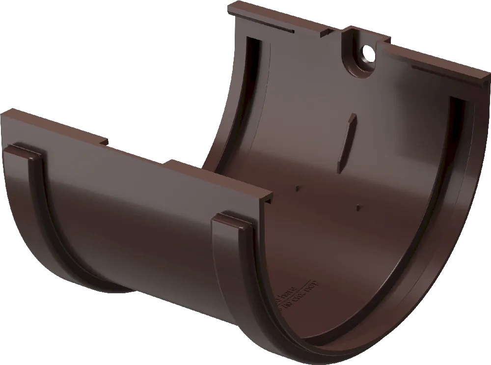 Соединитель желобов d120 мм Docke Standard, Тёмно-коричневый (RAL8019)