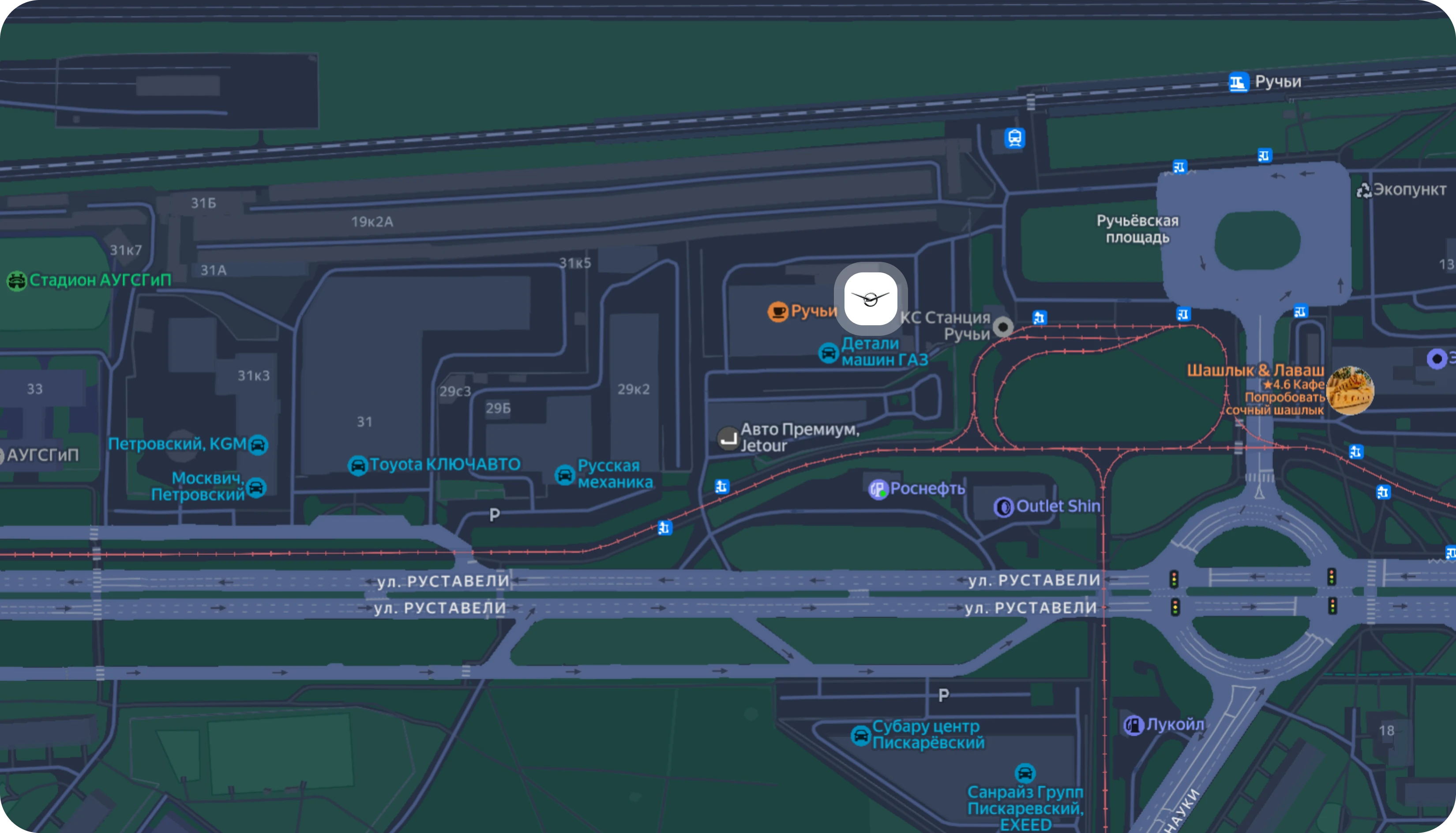Карта Автоцентра Ручьи