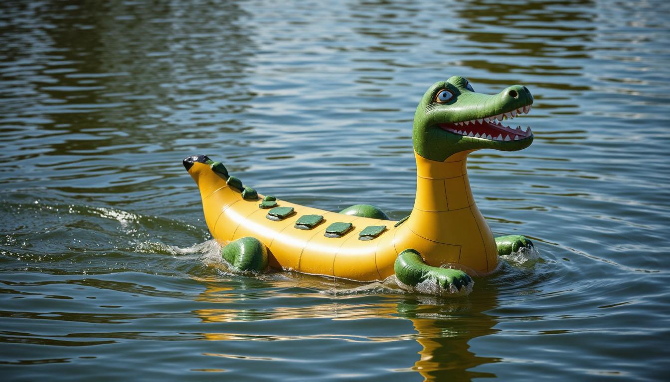 Надувной аттракцион водный Крокодил