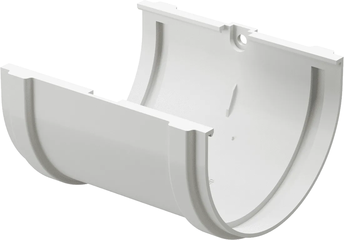 Соединитель желобов d120 мм Docke Premium, Пломбир (RAL9003)
