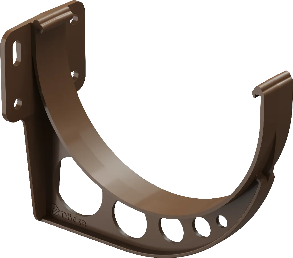 Кронштейн жёлоба d120 мм Docke Standard, Светло-коричневый (RAL8017)