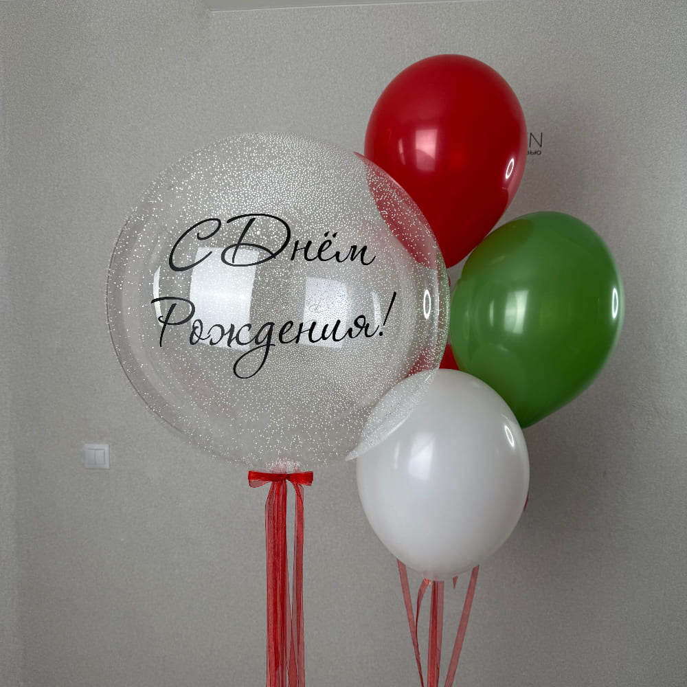 Баблс с шарами на день рождения