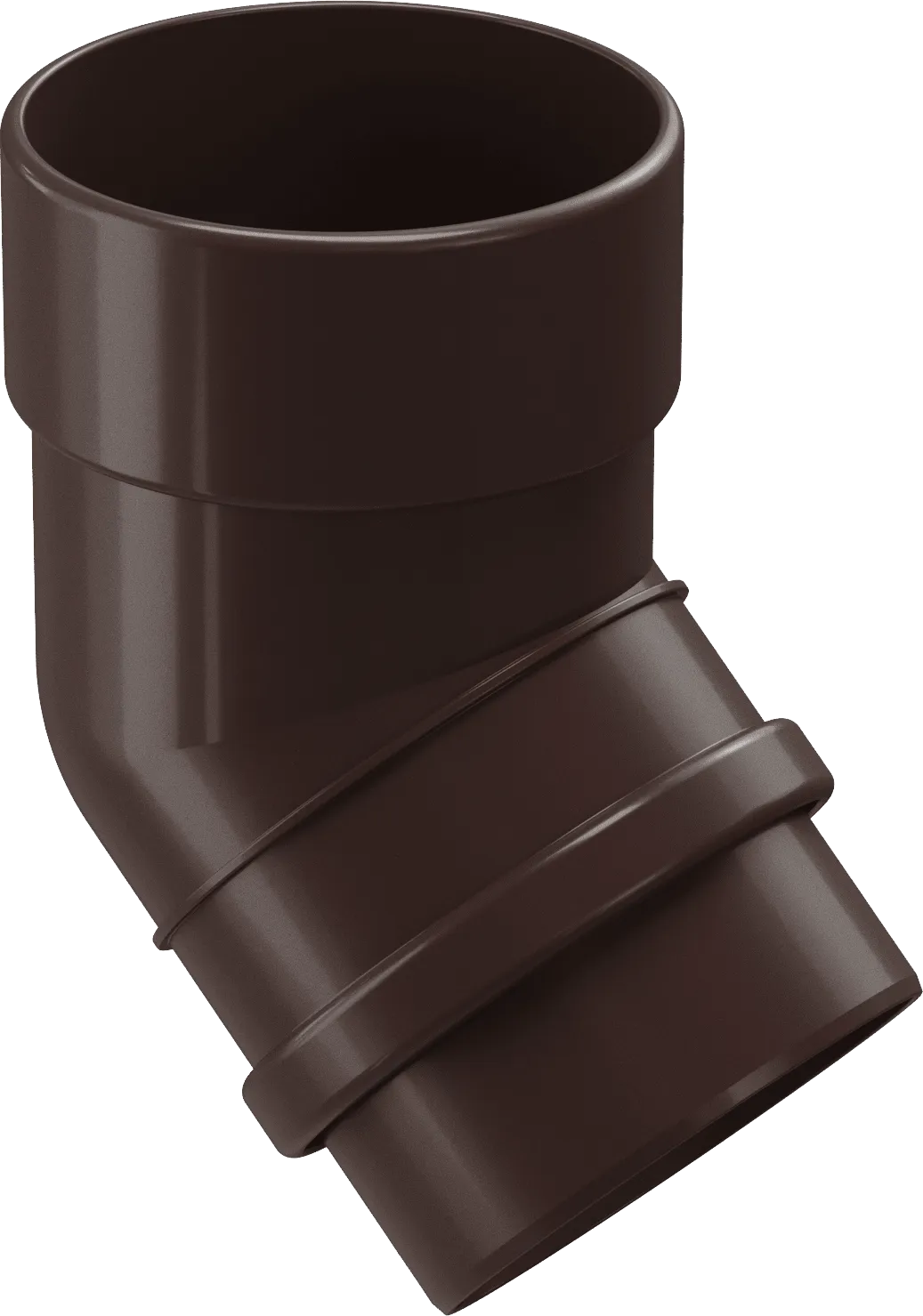 Колено 45° d100 мм Docke Lux, Шоколад (RAL8019)