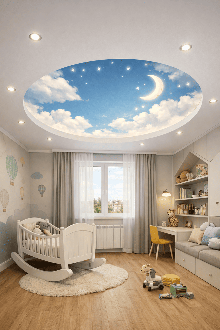 натяжной потолок с точечными светильниками с точечными светильниками