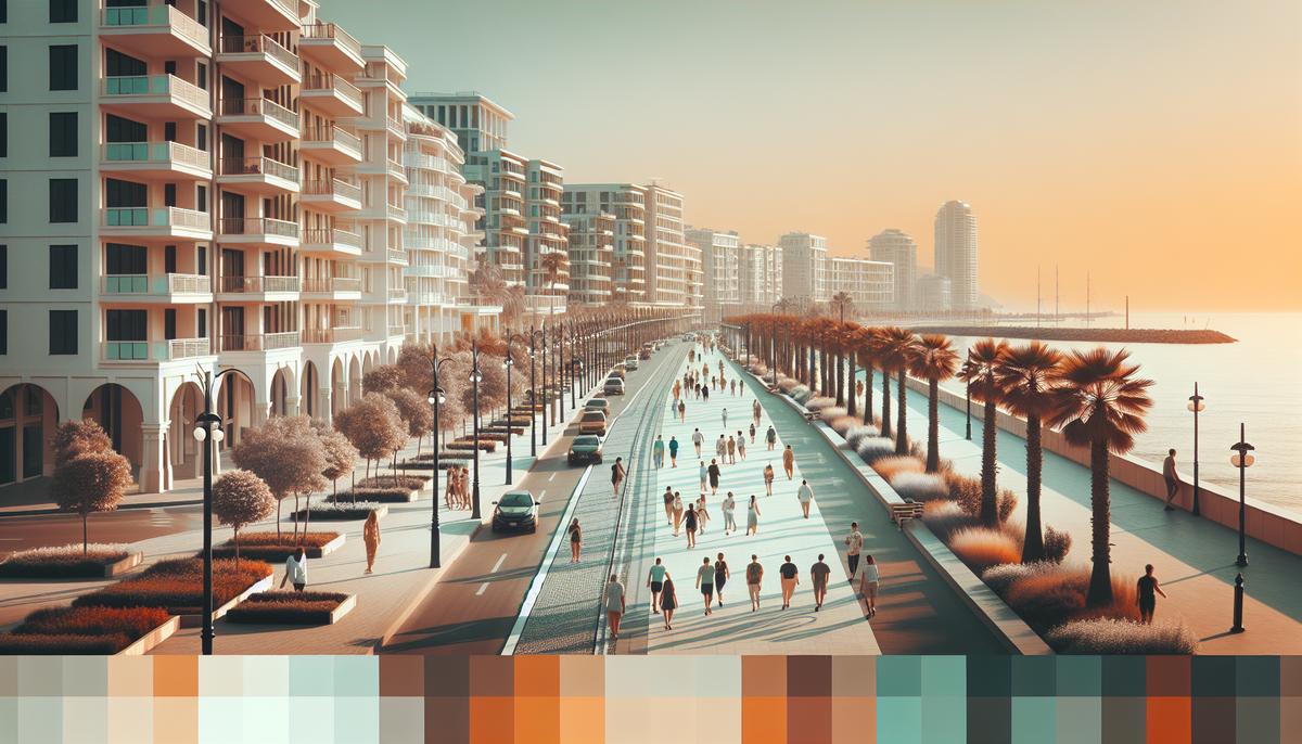 Лучшие районы для покупки жилья в Батуми — 2025 Горизонт Батуми с бульваром и современными жилыми домами