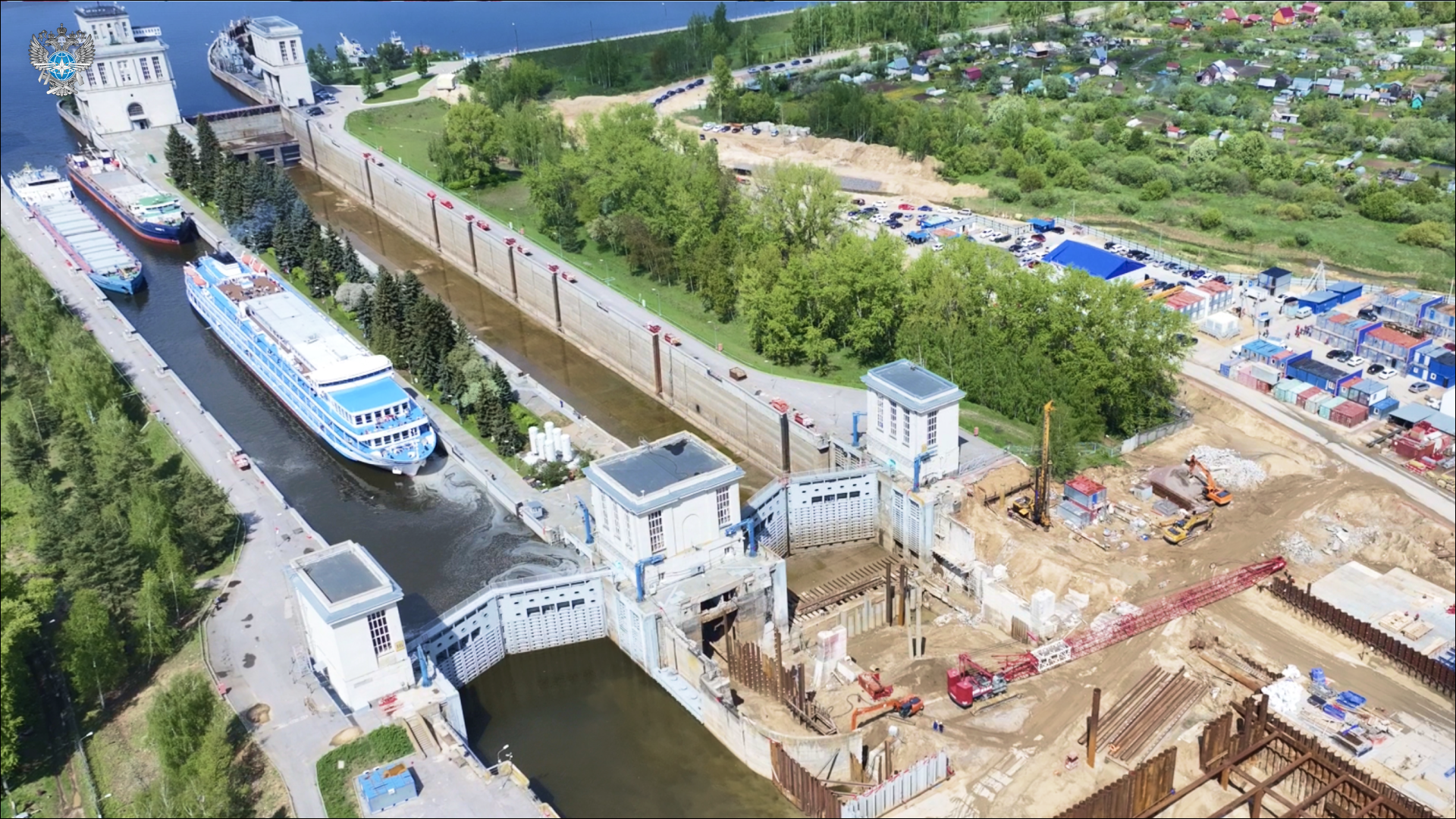 Строительная готовность Городецкого гидроузла составляет 45%