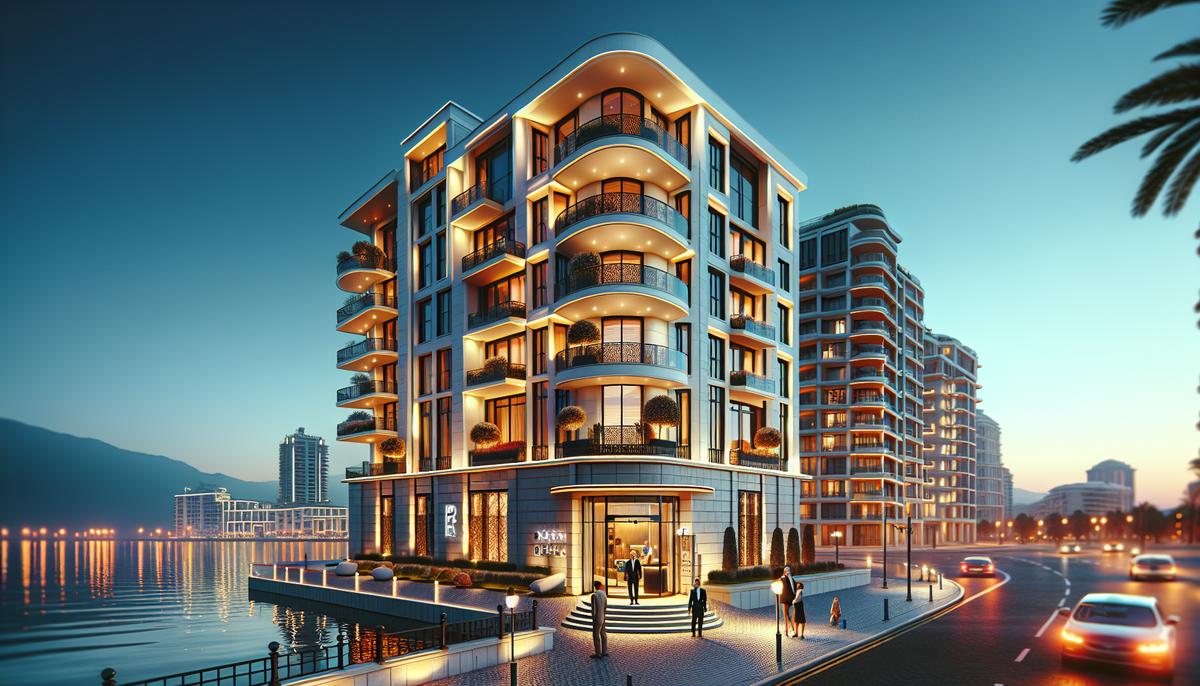 Панорама Батуми с безопасной набережной и жилым комплексом