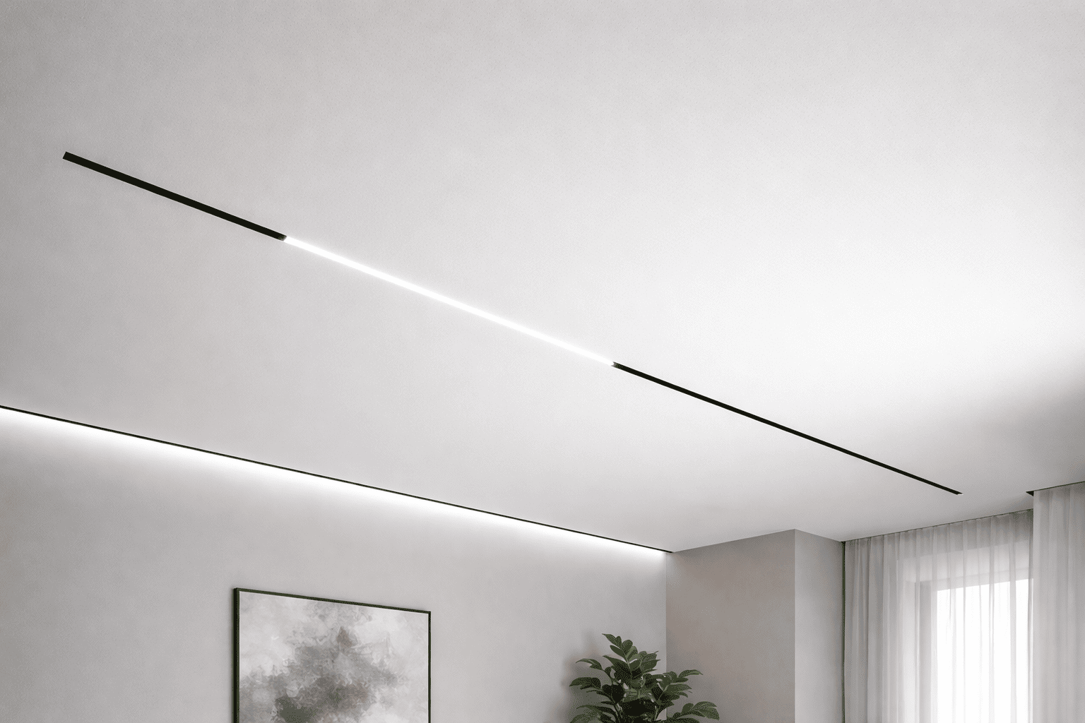 натяжной потолок с точечными светильниками с точечными светильниками