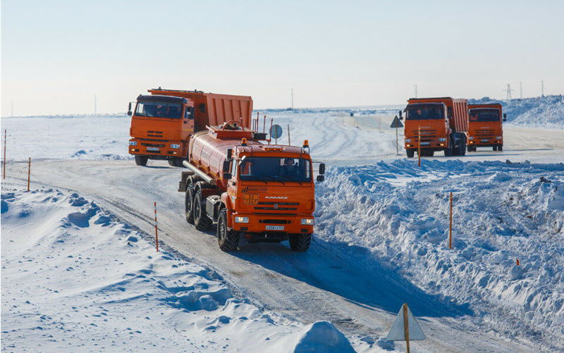 Перевозки по зимникам или ледовые дороги  | Перевозка грузов по зимнику